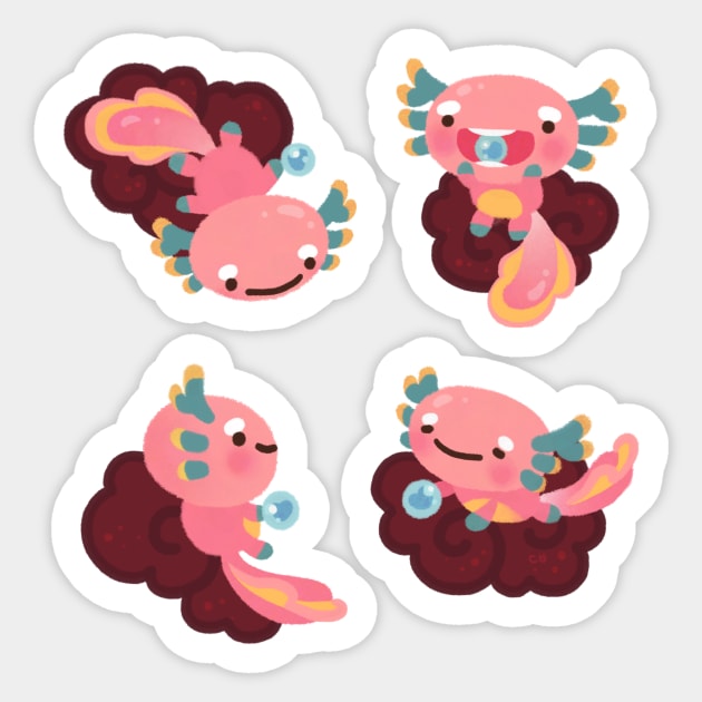 Umpearl the axolotl Sticker by pikaole